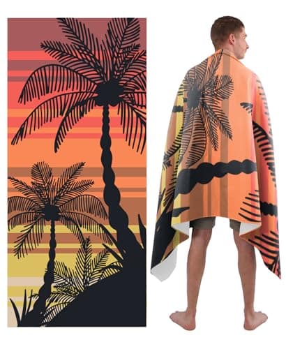 Style Slice Quick Dry Microfibre Beach Towel Palm Sunset 200x90cm