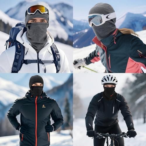 Shecret Fleece Neck Warmer, Thermal Neck Gaiter Snood for Men Women, Black — view 6