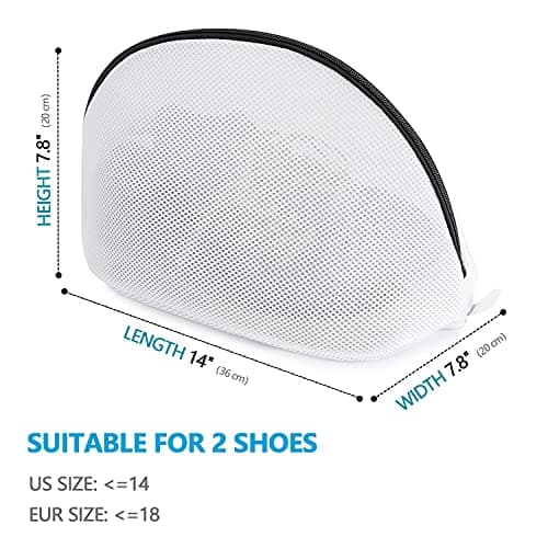 Eono Laundry Mesh Bag for Shoes and Sneaker, Shoes Washing Bags, Multi Protection Wash Laundry Net With Durable Zipper Laundry Bag for Travel, 2 Set — view 2