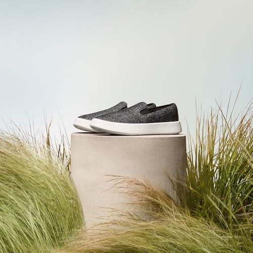 Allbirds Men’s Wool Cruiser Slip-On, Comfortable Everyday Sneaker, Easy On/Off Walking Shoes, Natural Black (Blizzard Sole), 9 UK — view 2