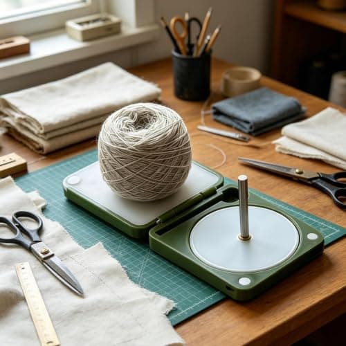 Portable Yarn Holder for Crochet & Knitting, Rotating Yarn Winder Spinner Box, Foldable Travel Yarns Spinner for Crocheting, Yarns Winder Wool Ball Holder Box Knitting Accessories, fors Crocheter Gift — view 5