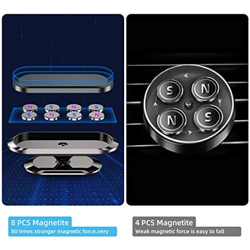 powerland Magnet Phone Holder for Car, 【Upgraded 8 Strong Magnets】(2 pcs) — view 3