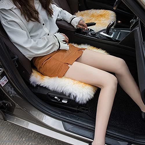 Universal Car Seat Cushions Pad for Dodge Magnum Neon Charger Challenger Durango Viper, 5 Seats Faux Long Wool Soft Warm Winter Seat Covers Supports — view 2