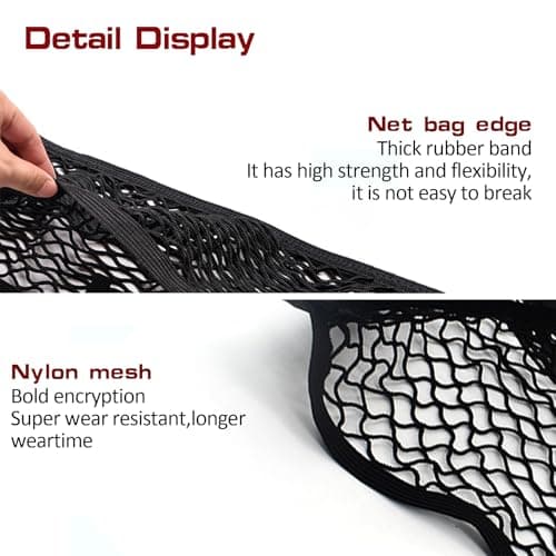 Car Cargo Net,Adjustable Organizer Storage Net,60 x 40cm Elastic Nylon Mesh — view 4