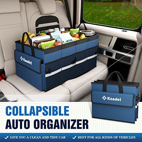 K KNODEL Car Boot Storage Organiser with Cover for SUV (Medium, Blue) — view 4