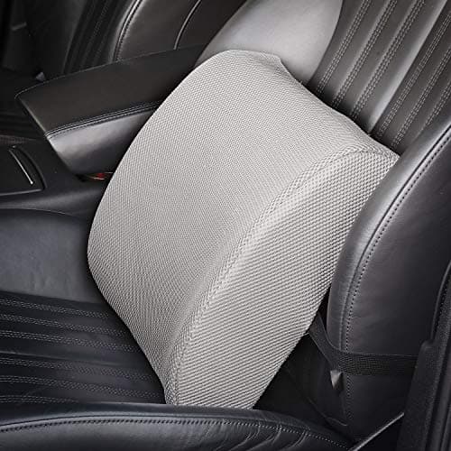 Taylor & Brown Posture Therapy Lumbar Support Cushion - Memory Foam, Ergonomic Back Support Pillow for Home, Office, Car, Travel - Relieve & Prevent Lower Back, Sciatica, Disc Pain - Grey — view 2