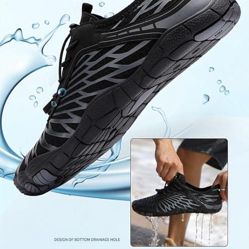 Hike Barefoot Shoes Womens Mens Walking Running Gym Trainers Wide Fit Non-Slip Lightweight Outdoor Swim Surf Water Shoes Orange — view 4