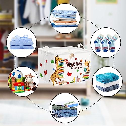 Clastyle 36L Kids Laundry Basket Learning Clothes Toys Storage Box — view 6