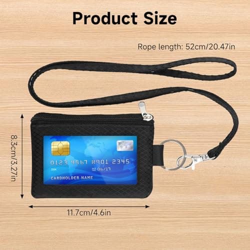 Slim Waterproof Wallet with ID Window RFID Blocking Card Zipper Case Holder — view 5