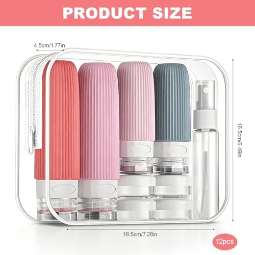 Travel Bottles for Toiletries 16 PCS - Silicone Squeezable Containers Set — view 2