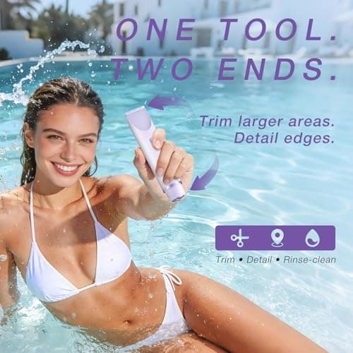 Fanovae Bikini Trimmer Women, Lady Shaver for Women, USB-C Rechargeable Electric Razor, Waterproof Bikini Line Trimmer for Underarms, Legs, Face & Sensitive Areas (Lavender) — view 2