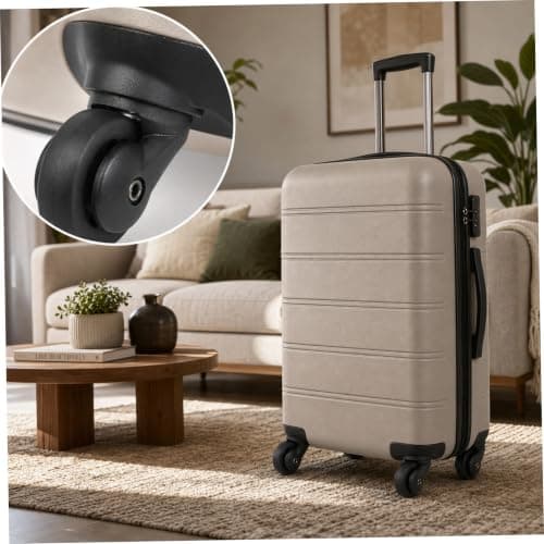 1 Pair Black Smooth Swivel Suitcase Replacement Wheels, Luggage Wheel Repair Kit for Travel Bags, Rolling Suitcase Casters — view 5
