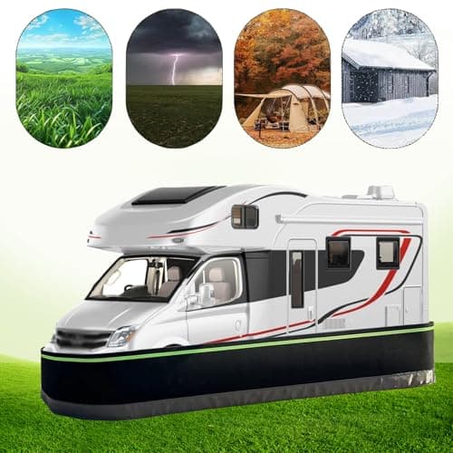 No Drill RV Skirting 95cm Tall - Winter Travel Trailer Accessories with Mesh Bottom, 59ft Weather-Resint Home Exterior Bumper End Cap for Ultimate Protect — view 2