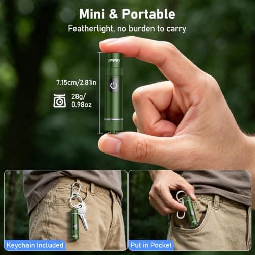 Blukar 2026 Gen 2 Small Torch Rechargeable,EDC Mini Flashlight with 2 Color — view 6