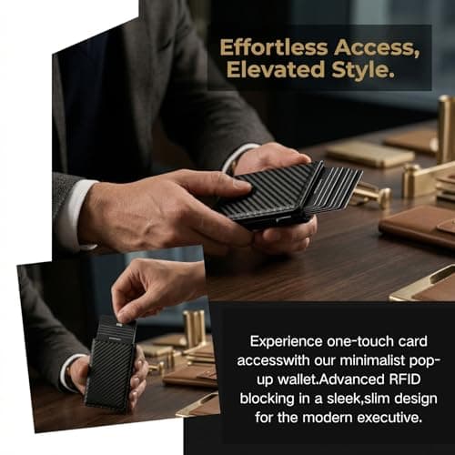 PowerTravel Men's Wallet Credit Card Holder, RFID Blocking, 8 Card Capacity — view 5