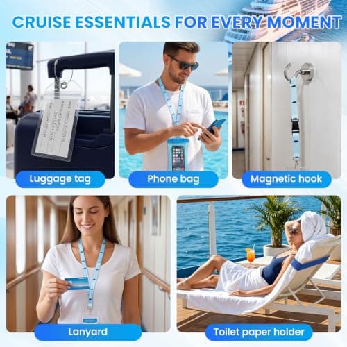 MIKEDE Cruise Essentials 2026 ship Travel essential Luggage Kits, Clear, Set — view 6