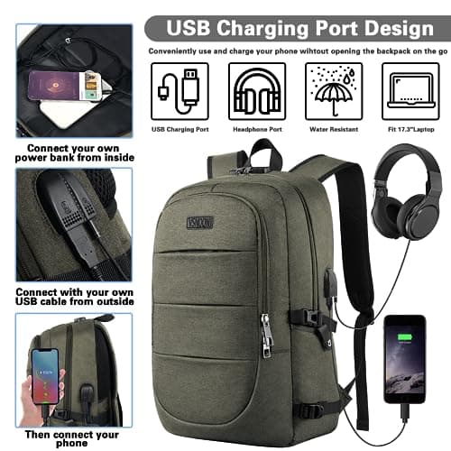 VSNOON Anti-Theft Laptop Backpack, 15.6-17.3 inch Business Laptop Bag — view 4