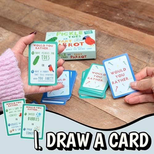Boxer Gifts Pickle Toes or Fart Parrot – Would You Rather Game for Kids & Families, Travel Edition, Fun, Ages 6+ — view 3