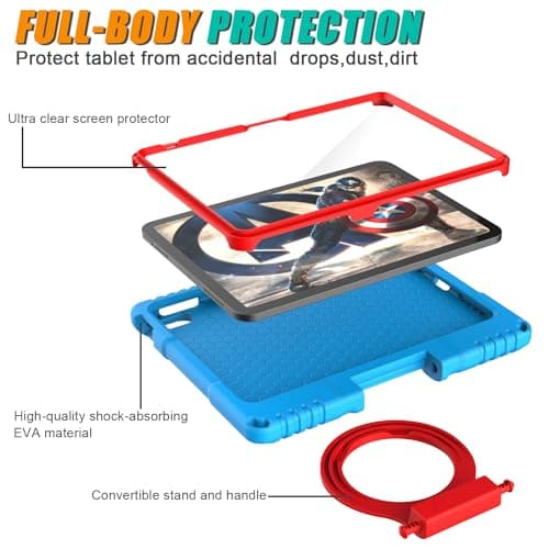 TrendGate Kids Case for iPad A16 11th Gen 2025/iPad 10th Gen 2022 - Blue — view 3