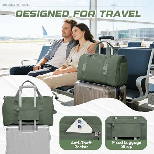 WEPLAN Gym Bag Womens Men Sports Duffle Bag Travel Duffel Bags Weekend — view 5