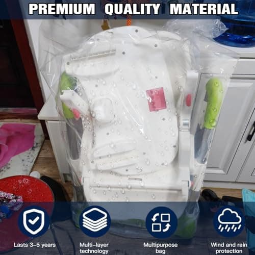 4 PCS Extra Large Clear Plastic Storage Bags - 100 ×140cm Clear Large Plastic Bags for Clothes, Furniture, Luggage, Suitcase, Quilts, Chair, Bike - Waterproof Big Plush Storage Bag - Suitcase Cover — view 4