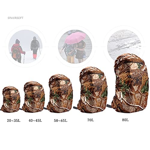 SINAIRSOFT Backpack Rain Cover 20L-35L waterproof sunscreen Maple camo — view 2