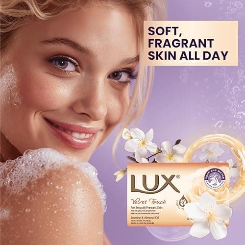 Lux Velvet Touch Soap Bar with Jasmine and Almond Oil, 80 g, 12-Pack — view 4