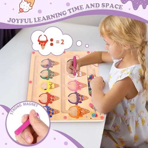 Konijiwa Girls Toys Montessori Magnetic Color and Number Maze Gifts Toys for 3 4 Year Old Boy Girls Colour Sorting for Toddlers Fine Motor Skills Toddler Montessori Educational Kids Preschool Toys — view 6