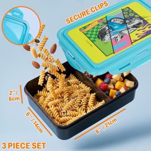 Get Trend Hot Wheels Kids Lunch Bag Set with Bento Box & Bottle — view 6