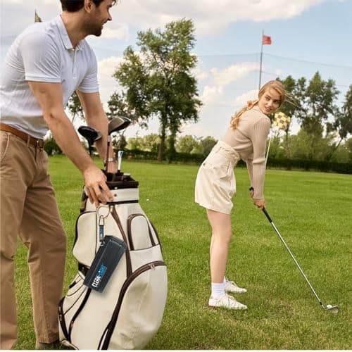 Clean Flight Premium Golf Ball Washer - Portable Cleaner for Golf Bag or Cart - Best Golf Accessories Gifts for Men & Women (Washer -1 Pack Blue) — view 5