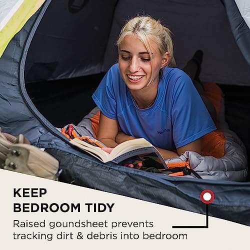 Coleman Tent Darwin | 2 Person Compact Dome Tent | Lightweight Camping, Festival and Hiking Igloo Tent | 100% Waterproof with HH 3000mm | Sewn-in Groundsheet, Grey — view 6