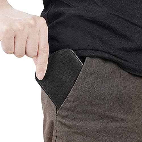 Polare Slim Curve Front Pocket RFID Blocking Italian Genuine Leather Bifold Wallet for Men, Black, S, Casual — view 2