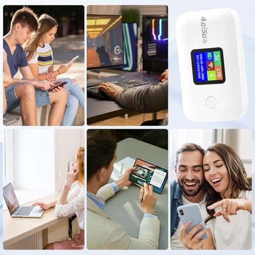 4G/5G LTE WiFi Router,Portable 4G Wifi Travel Router with SIM Card Slot,150Mbps Speed Internet Up to 10 Users, Mobile Hotspot for Travel Party — view 5