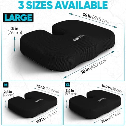 FORTEM Seat Cushion & Lumbar Support for Office Chair, Car Seat Cushions — view 2