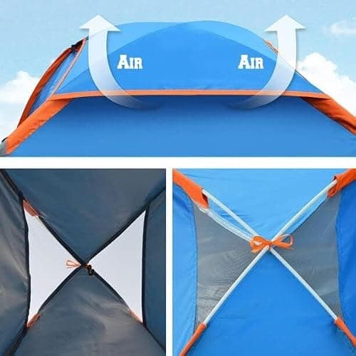 Pop Up Tent 2 Man, Waterproof Windproof Anti-UV Camping Tent, Instant Automatic Tent, Lightweight, for Beach, Outdoor, Traveling, Hiking, Camping, Fishing — view 2