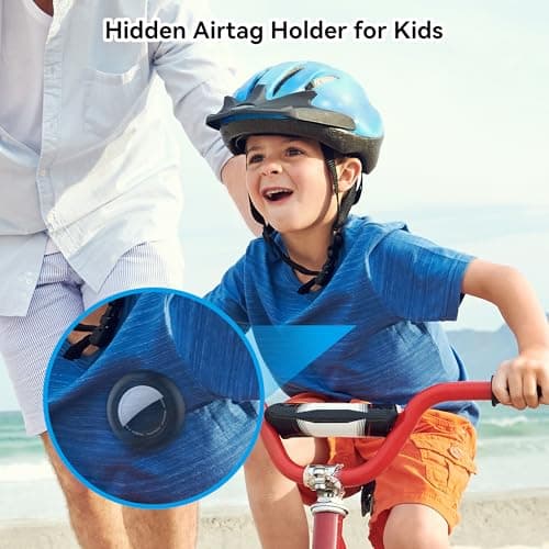 4 pack for Apple Airtag Holder kids,Waterproof for air tag holder with Invisible pin,Silicone for air tag. holder kid Hidden Inside Clothes,Backpack,pocket,luggage for Children Elderly — view 6
