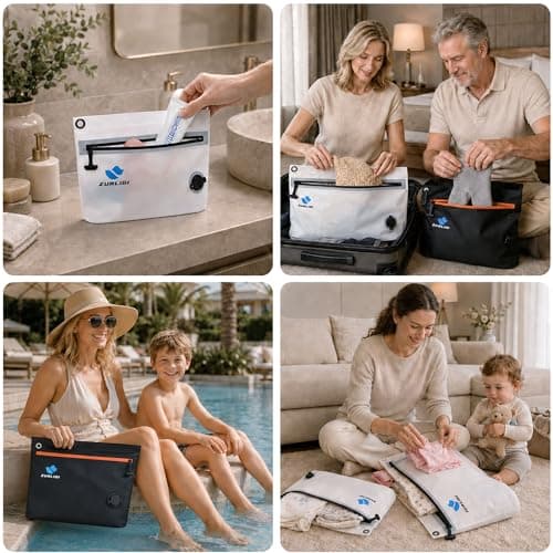 Zurligi Travel Vacuum Bags Kit with Pump, 3-Pack for Clothing & Underwear — view 6
