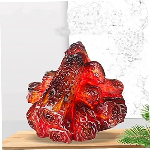 Simulation Burning Charcoal Light, Artificial LED Fireplace Lamp with Realistic Log, Flameless Fireplace Light for Indoors Living Room Decoration(Batteries Not Included) — view 2