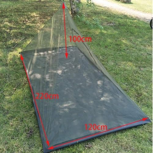 Vilemoon Mosquito Net with Bottom for Camping Bed Compact and Ultra-Light for Travel Outdoor Lightweight Mesh for 1-2 Person (Green) — view 2