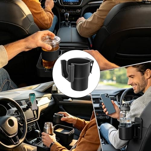 Universal Car Cup Holder Extender – Expandable Vehicle Bottle Organizer for Coffee Water Cup Storage Secure Clip Design for SUV Truck Sedan Road Trip Camping Commuting Travel Use | Automotive Accessor — view 6