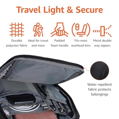 Amazon Basics 17-Inch Laptop Backpack, Water Resistant Rucksack for Business Travel, Work or School, Padded Shoulder Straps, Black — view 3