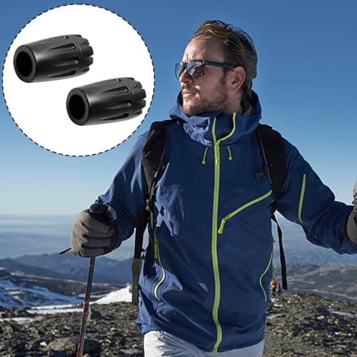Targonix Walking Stick Ferrules 6 Pack, Universal Rubber Tips for Walking Poles and Crutches, Non Slip Walking Stick Rubber Ends with Metal Insert for Outdoor or Home Use — view 6