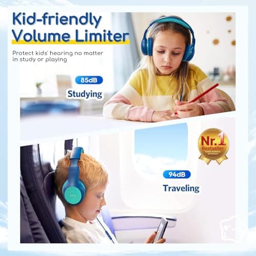 EarFun Kids Headphones Wired, 85dB Volume Limit — view 2