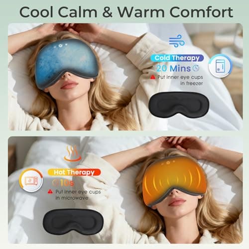 MUSICOZY Bamboo Cotton 3D Weighted Sleep Mask Headphones for Side Sleepers — view 6