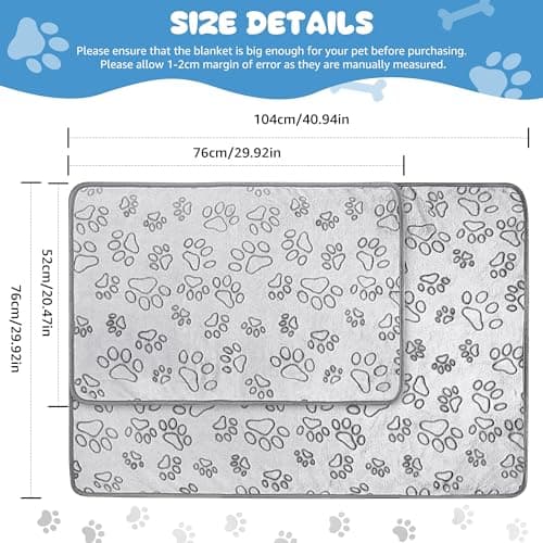 HezzLuv 3-Pack Dog Blankets - Soft Fluffy Washable Fleece Pet Throw — view 2