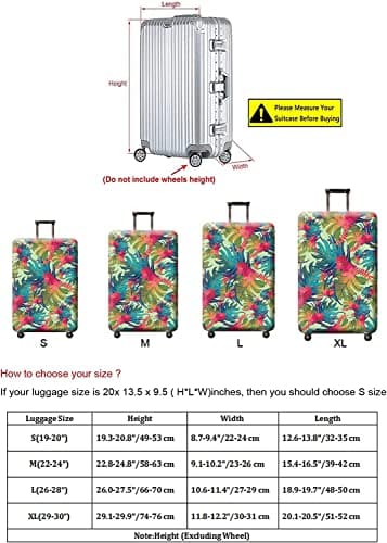GOXUNYUAN Travel Luggage Cover, Suitcase Protector Bag Fits 29-30 Inch Luggage Colorfulmaple — view 5
