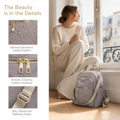 Sunhoray Mini Fashion Backpack for Women, Lightweight Travel Rucksack Bag — view 3