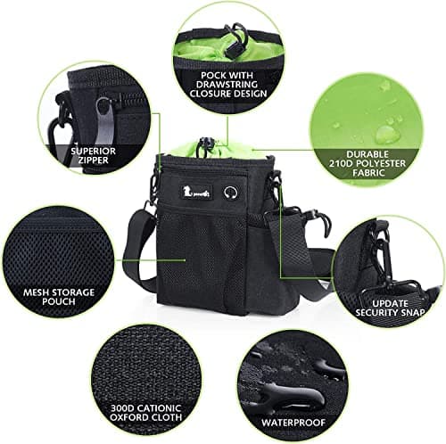 pecute Large Dog Treat Pouch with Water Bottle Holder,Multiple Pockets — view 2