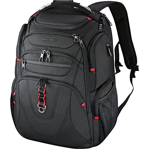 KROSER Laptop Backpack 17.3 Inch Computer for Men/Women-Black