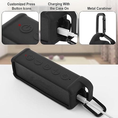 Evenoonest Silicone Case for Anker for Soundcore 2 Speaker — view 3